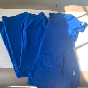 Activate energy womens scrub set XS royal blue
